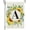 A, variant on Summer Sunflower Eucalyptus Leaves Monogram Letter M Garden Flag 12x18 Inch Double Sided Small Burlap Family Last Name Initial Outside Yard Flag CF1459-12