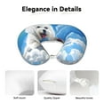 thumbnail image 4 of Gaeub Cute Cloud Bichon Frise Print Memory Foam Travel Pillow,U-Shaped Neck Pillow,Head Neck Support Airplane Pillow,Flight Pillow for Traveling,Car,Home,Office,Washable Cover, 4 of 8
