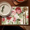 thumbnail image 5 of Pioneer Flower Floral Print Pattern Summer Placemats Table Placemats Set Of 4-Linen Kitchen Washable Placemats Table Mats 12x18 Inch Non-Slip Heat Resistant, 5 of 6