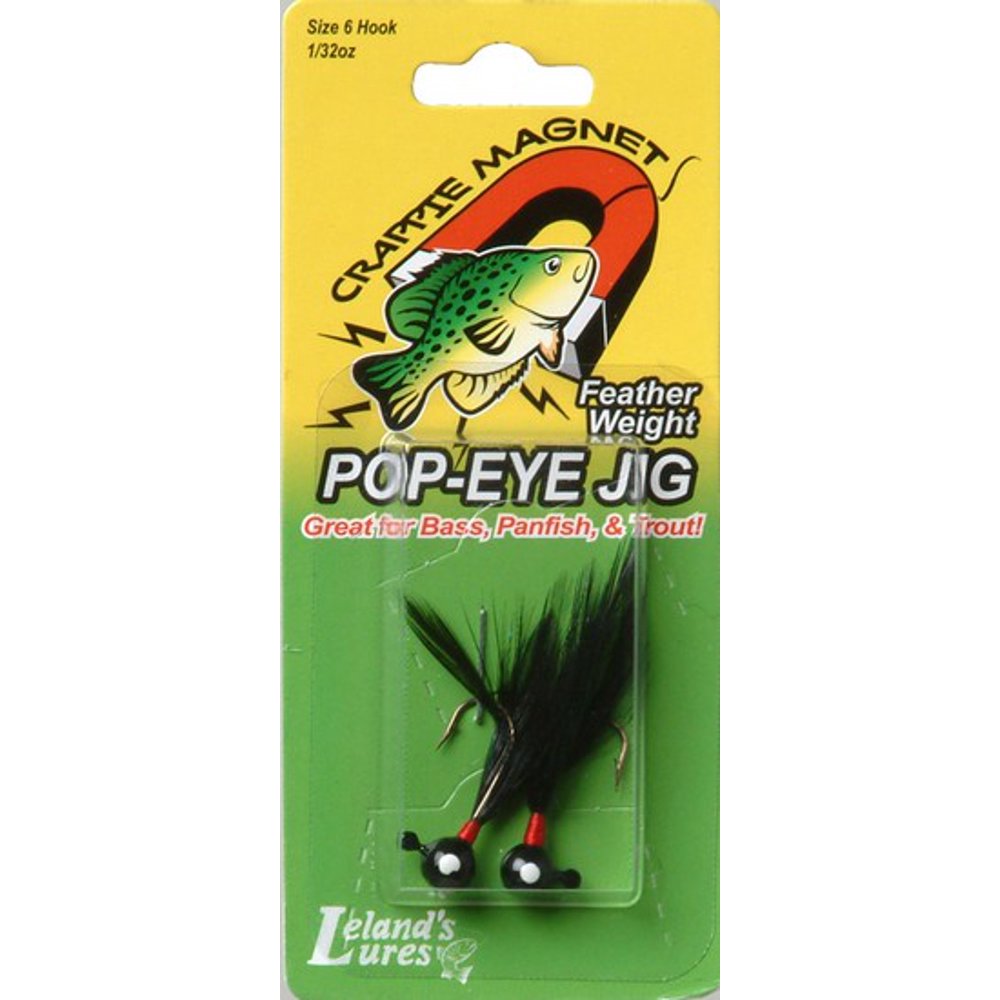 Leland Lures Crappie PopEye Jigs Black