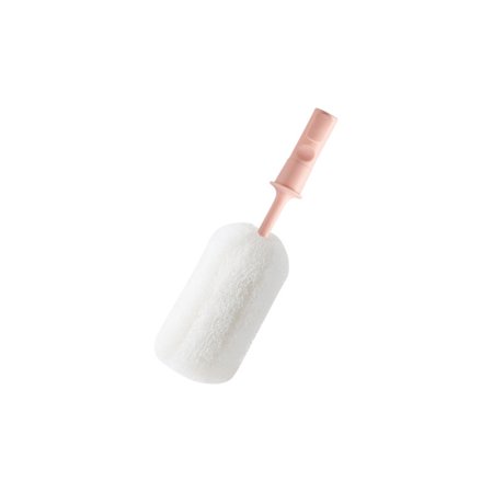 

Vertical Storage Cup Brush with Long Handle 27.5cm Long Baby Bottle Sponge Brush Kitchen Accessories for Wine Glass Pink Replacement Head