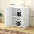 thumbnail image 2 of SAZYY Metal Bathroom Wall Cabinet with Door and Adjustable Shelves, Kitchen Hanging Cabinets, Buffet Sideboard Cabinet, Floor Cupboard, Over The Toilet Storage Cabinet, Wall-Mounted Cabinets,White, 2 of 7