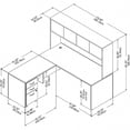 thumbnail image 2 of Studio C 72W L Shaped Desk with Hutch & Drawers in White - Engineered Wood, 2 of 2