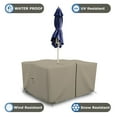 thumbnail image 5 of COVERS&ALL Square Table & Chair Set Cover with Umbrella Hole, 12 Oz Waterproof UV & Weather Resistant, Patio Lawn Garden Backyard Furniture with Air Vents & Drawstrings (45"L X 45"W X 30"H, Beige), 5 of 8