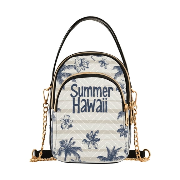 DIXRUYEE Cross Body Fashion Shoulder Waist Purse Bags Tropical Vibes Pocket Handbags