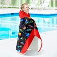 thumbnail image 7 of Boys Hooded Beach Towels for Kids Ages 4-8 ,Universe Theme Kids Hooded Bath Towels Wrap for Toddler Teen Boy 30x50 inch Quick Dry Dark Blue Toddler Towel Boys Perfect for Beach Pool Swimming, 7 of 7