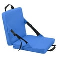 thumbnail image 2 of Silla plegable para exteriores con respaldo y cojín de esponja suave, ideal para esta y playas, color azul., 2 of 14