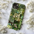 thumbnail image 6 of Stained Glass Botanical Phone Case, Green Floral Mosaic iPhone Cover, Artistic Nature-Inspired Protective Case for iPhone 16 15 14 13 12 11 Plus Pro Max Mini, 6 of 6