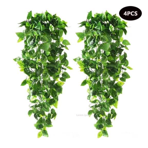 4Pcs Artificial Hanging Plants, 3.28ft Fake Ivy Vine for Wall House Room Indoor Outdoor Decoration (No Baskets)