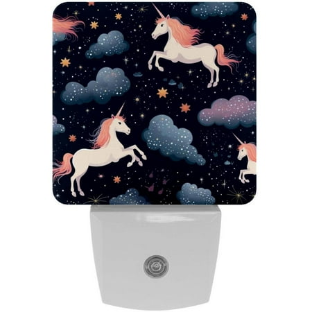 

Star Unicorns LED Square Night Lights - Bright Energy-Efficient Luminaires for Tranquil Nights - Set of 2 200 Characters