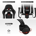 thumbnail image 5 of Ergonomic Gaming Chair, Seat Height Adjustment Rolling Swivel Racing Office Chair with Lumbar Support & Headrest Armrest PC Computer Chairs for Adults E-Sports Home Office Desk Chair, 5 of 7