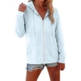 thumbnail image 3 of jiaxiM Lightweight Hoodies for Women Zip Up Summer Thin Hoodies Drawstring Loose Fit Cotton Hoodie Casual Beach Cover Up, 3 of 8