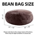 thumbnail image 2 of Bean Bag Chair 6FT,  Large Memory Foam Filled Chair for Adults and Teens, Soft Sofa with Removable Flannel Cover, Round Couch for Living Room Bedroom College Dorm, 2 of 8