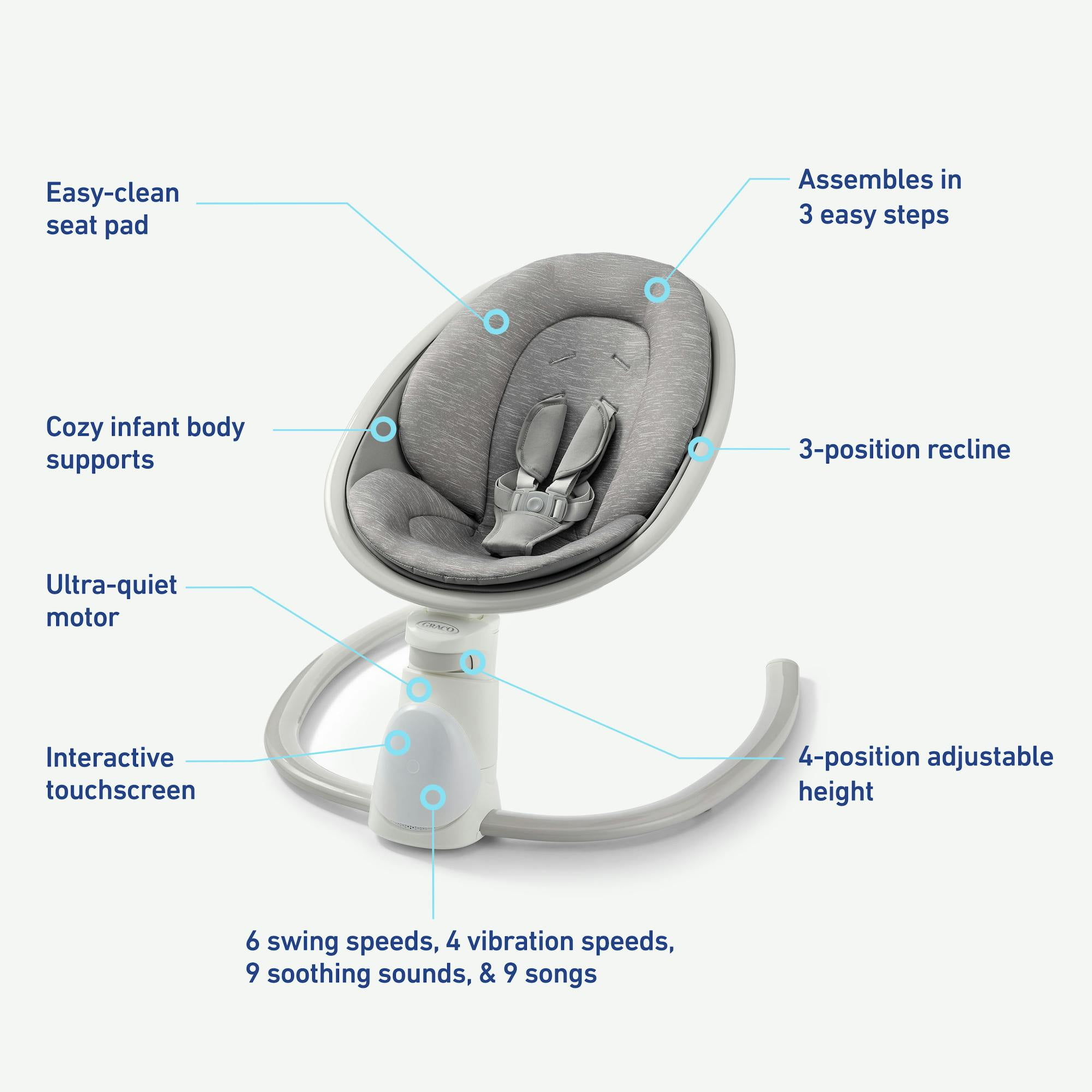 Graco 3 seat position swing deals