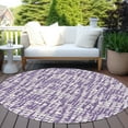thumbnail image 6 of Addison Rugs Chantille Indoor/Outdoor Transitional Lines Purple Washable Round Rug, 8' x 8', 6 of 6