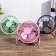 thumbnail image 2 of Chainplus 4 Inch Small USB Desk Fan, Mini Quiet Fan with Metal Construction & Strong Airflow & 180°Adjustable Tilt Angle, Personal Cooling Fan for Desktop Office (Blue), 2 of 7