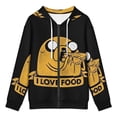 thumbnail image 3 of Adventure Time Jacket Casual Oversized Hoodie Stylish Zipper Hooded Sweatshirt Warm Loose Outerwear 5XL, 3 of 8