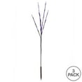 thumbnail image 3 of Vickerman 60 Purple Wide Angle LED Twig Light Set on Brown Wire, Pack of 3, 3 of 3