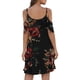 thumbnail image 5 of Moda mujer verano casual o-cuello estampado manga corta bolsillo mini vestido Fridja  qw1468, 5 of 7