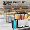 thumbnail image 4 of Commercial Beverage Dispenser 12L x 3 Tanks Cold Juice Ice Drink Dispenser, 4 of 6