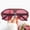 Red Frame Red Film, variant on Trendy Oversized Sunglasses for Women Men Fashion Shield Aviator Sun Glasses UV400 Protection Goggles
