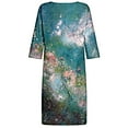thumbnail image 5 of Robe d'Été pour Femmes 2024 Mode Grande Taille Ample Décontractée Col en V Imprimée Manches Courtes Robes 50 % de Réduction Liquidation!, 5 of 5