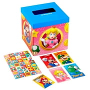 Hallmark Super Mario Bros Valentine's Day Cards and Mailbox for Kids School Classroom Exchange (1 Box, 32 Valentine Cards, 35 Stickers, 1 Teacher Card)