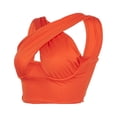 thumbnail image 2 of Women Criss Cross Tank Tops Sleeveless Solid Color Cutout Crop Tops, 2 of 6