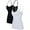 BLA1WHI1, variant on Charmo Cotton Basic Cami for Womens Adjustable Spaghetti Strap Built in Bra Tank Tops 2 Pack