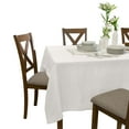 thumbnail image 3 of Home Details Chic & Rustic 70"x 90" Rectangle Polyester Tablecloth in White, 3 of 6