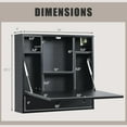 Folding Wall Desk Wood Wall Mounted Desk with Storage Drawer and