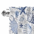 thumbnail image 2 of Starfish Conch Window Valance for Kitchen, Shell Bubbles Blue Ocean Coastal Rod Pocket Short Curtain for Small Windows, Light Filtering Decorative Valance, 60 x 18 Inch, 2 of 9