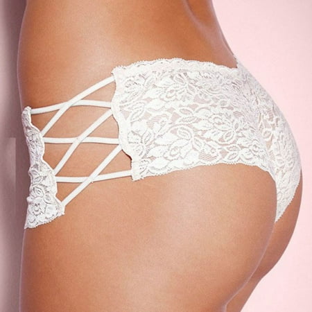 

Hanas Plus Size Lingerie Sexy High Waisted Erotic Panties Women Lace Sexy Sheer Hipster Panty Hollow Out Briefs Underwear