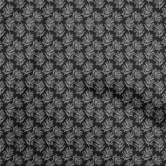 oneOone Polyester Spandex Black Fabric Asian Block Quilting Supplies Print Sewing Fabric By The Yard 56 Inch Wide