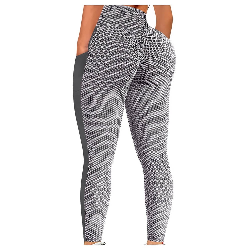 Womens Yoga Pants Capri Leggings High Waist Tummy Control