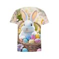 thumbnail image 4 of Xuety Womens Plus Size Easter Tops 2026 Sunner T-Shirt Cute Bunny Graphic Casual Crew Neck Short Sleeve Loose Tunic Tops, 4 of 6