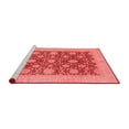 thumbnail image 2 of Ahgly Company Machine Washable Indoor Round Oriental Red Traditional Area Rugs, 6' Round, 2 of 4