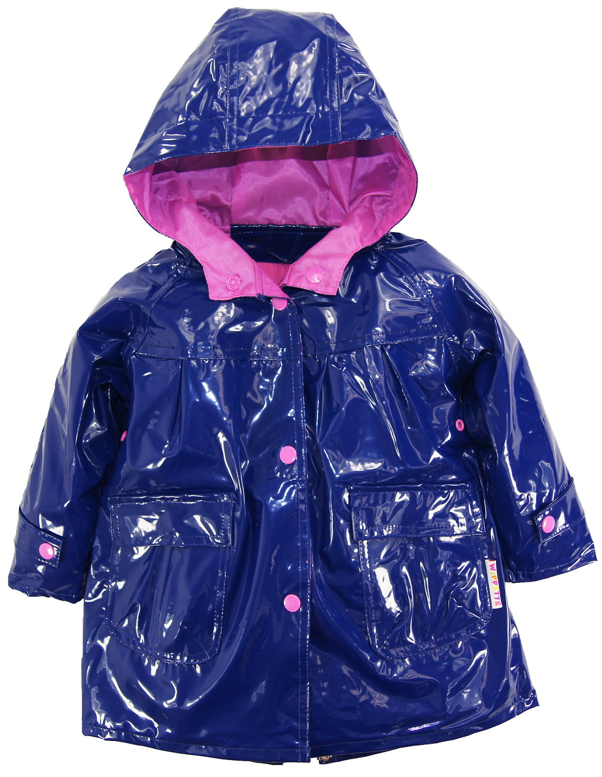 Wippette Little Girls Solid Color Hooded Raincoat Jacket