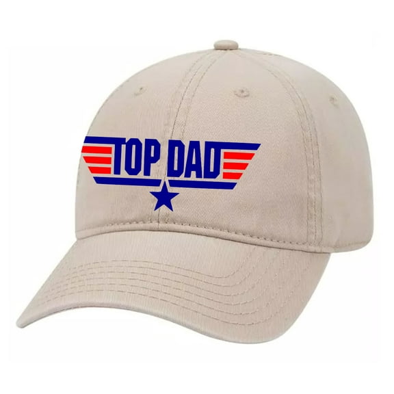 Father's Day Top Dad Mens Twill Dad Hat Adjustable Baseball Cap, Tan