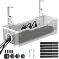 thumbnail image 1 of 13.4 Pulgadas Bandeja Para Cables,Bandeja De Gestión Cables Debajo Del Computadora,Sin Taladro,Adecuado Oficinas,Dormitorios,Cocinas,Etc (Blanco) Blanco, 1 of 6