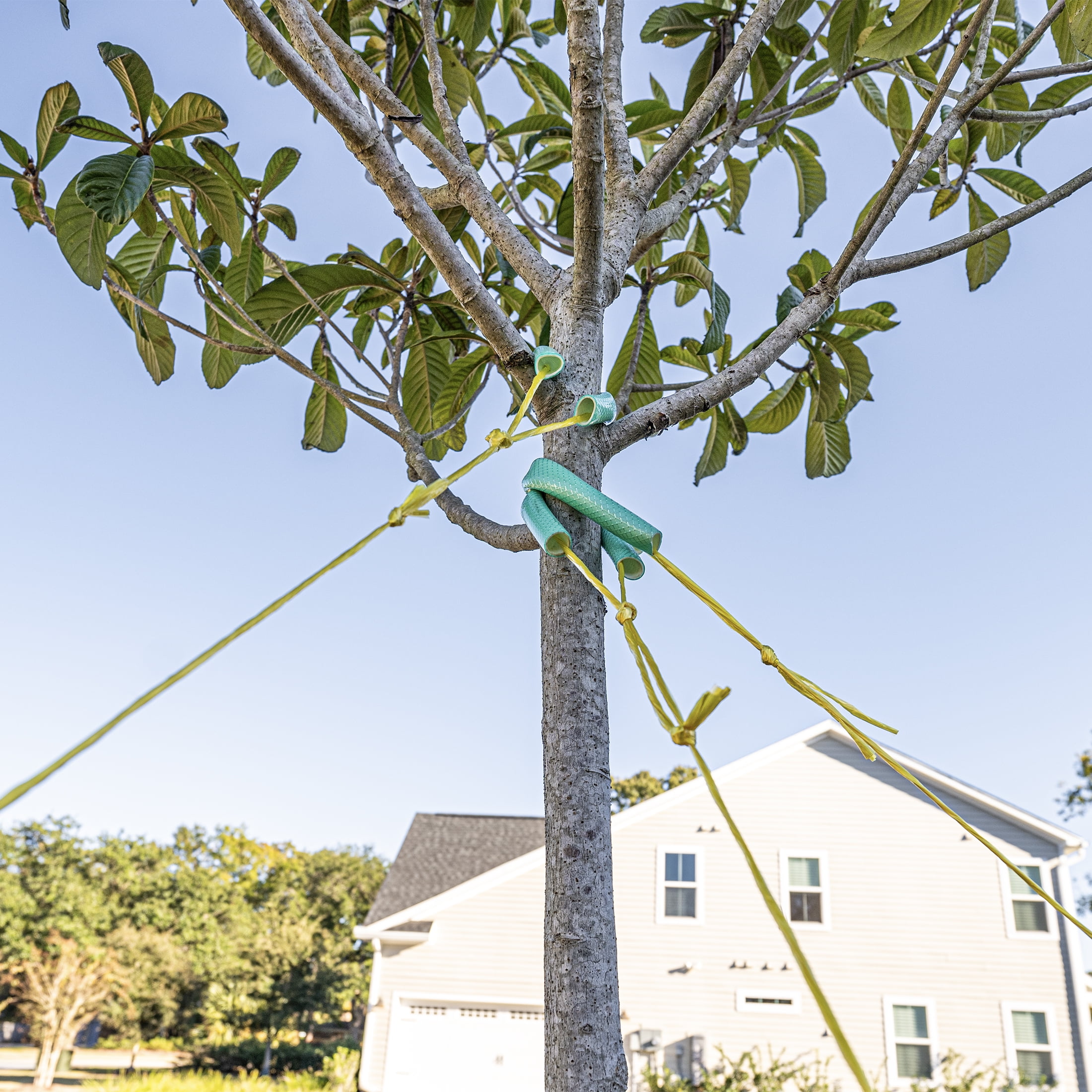 (2 pack) Expert Gardener Tree Stake Kit with Stakes, Vinyl Rope and Protective Tube for Young and Maturing Trees