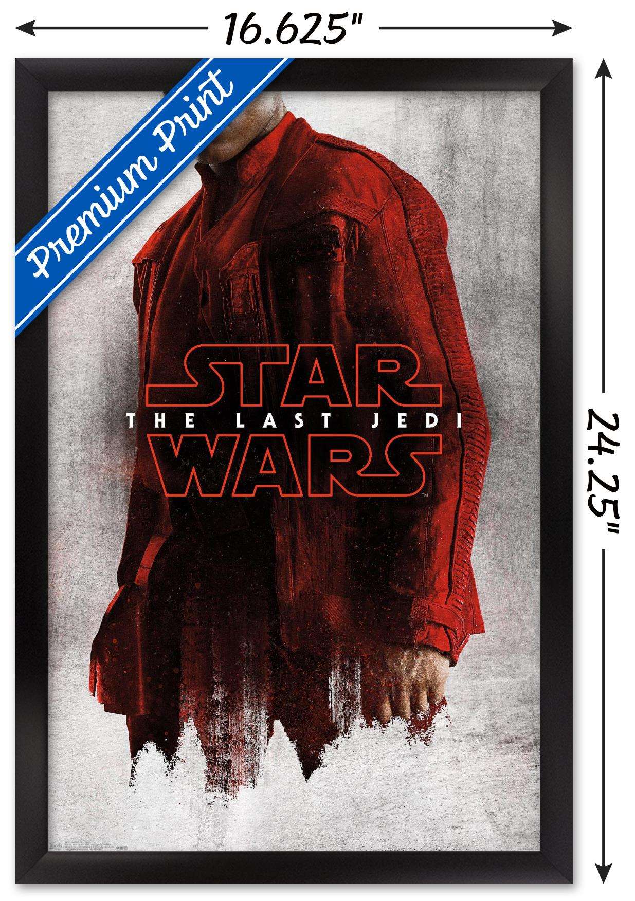 Star Wars: The Last Jedi - Red Finn Wall Poster, 14.725" x 22.375", Framed