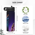 thumbnail image 4 of Beetlejuice Kids Insulated Water Bottle With Straw - 18 Oz Stainless Steel Double Wall Vacuum Cup, Leakproof, Bpa Free, Suitable For Boys And Girls, 4 of 5