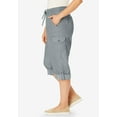 thumbnail image 3 of Woman Within Plus Size Petite Convertible Length Cargo Capri/Bermuda, 3 of 6