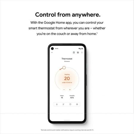 Google - Nest Smart Programmable Wifi Thermostat - Snow