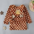 thumbnail image 5 of Odeerbi Christmas Outfit For Boys Girls Toddler Baby Hooded Nightgown Autumn Winter Dot Belt Christmas Style Plush Bathrobe Coffee, 5 of 9