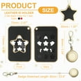 thumbnail image 2 of Uxcell Retractable Badge Holders, 2 Pcs Cute Leather ID Holder with Badge Reels Keychain ID Card Clip Protector Cover for Women Work Office Business Trip, Red/Black, 2 of 6