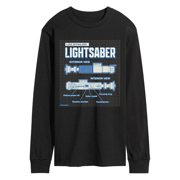 Star Wars - Luke Saber Schematic - Men's Long Sleeve Tee