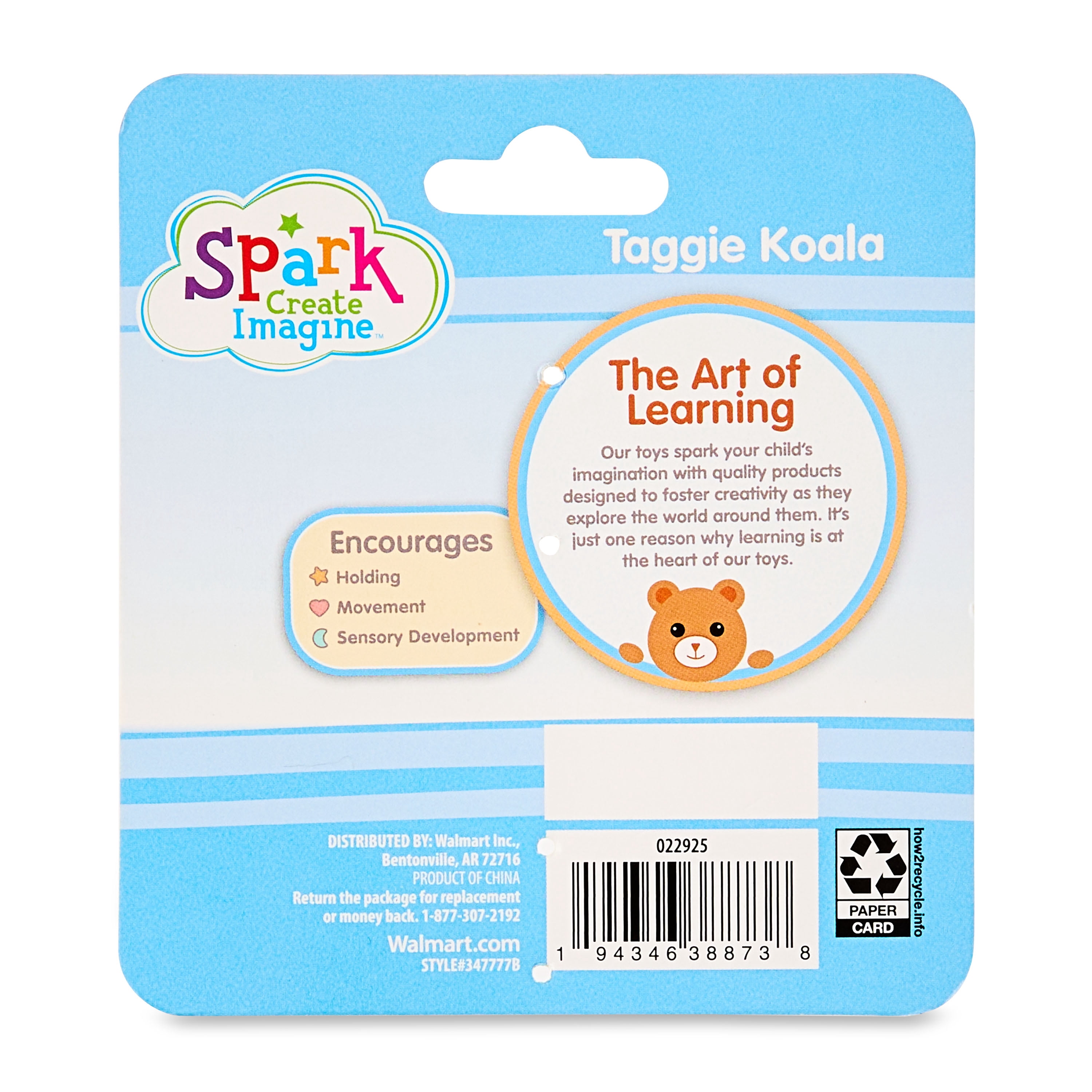 Spark Create Imagine Taggie Crinkle Paper Toy, Koala