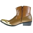 thumbnail image 3 of Alfa Men's M1794 Short Westren Cowboy Boots Faux Snake Skin, 3 of 6